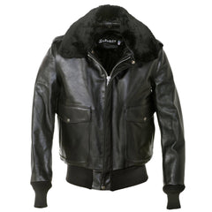 Schott NYCA - 2 Flieger leather jacket blackLeather jacketBritish Parts Lucerne