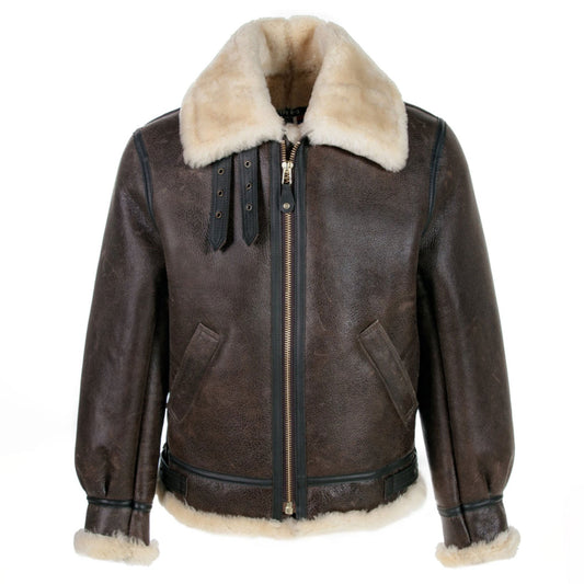 Schott NYCB - 3 Bomber leather jacket brownLeather jacketBritish Parts Luzern
