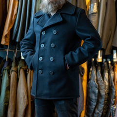 Schott NYC Classic Melton Wool Navy PeacoatCoatBritish Parts Luzern