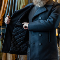 Schott NYC Classic Melton Wool Navy PeacoatCoatBritish Parts Luzern