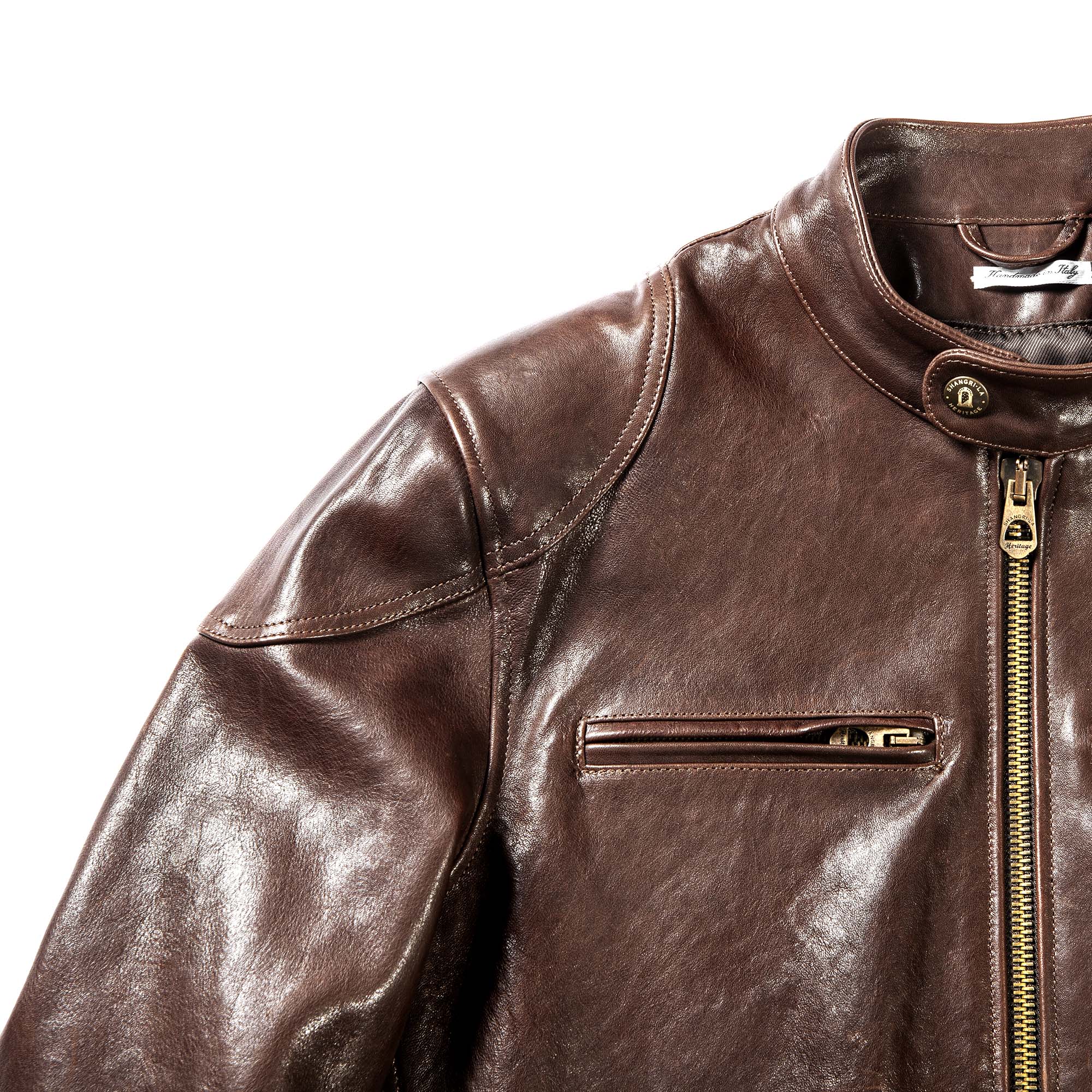 Shangri - La HeritageCafe Racer motorcycle leather jacket brownJacketsBritish Parts Lucerne