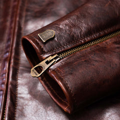 Shangri - La HeritageVarenne Horse Hide Leather Jacket WhiskeyJacketsBritish Parts Lucerne