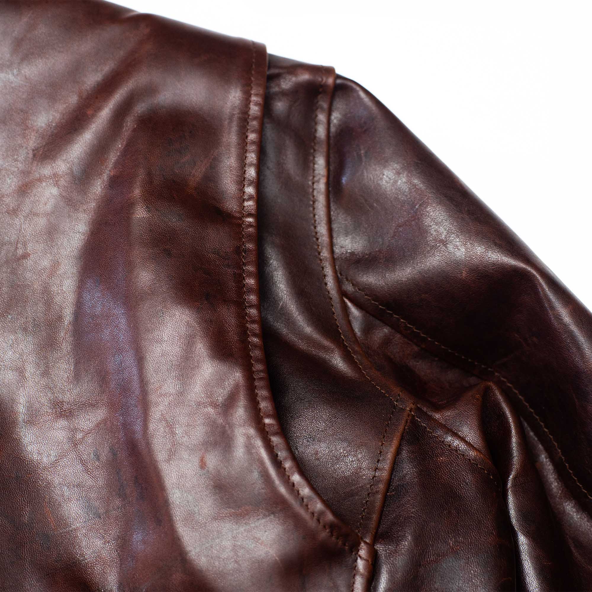 Shangri - La HeritageVarenne Horse Hide Leather Jacket WhiskeyJacketsBritish Parts Lucerne