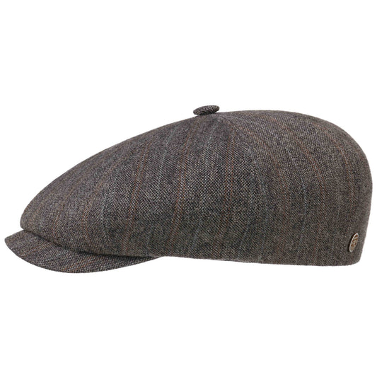 Stetson8 - Panel linen/wool stripe pattern slider capBritish Parts Lucerne