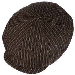 Stetson8 - Panel wool slider cap - brown/beige stripesCapBritish Parts Lucerne