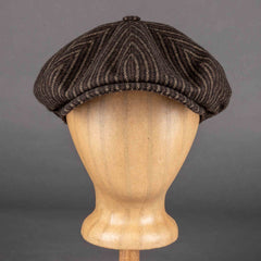 Stetson8 - Panel wool slider cap - brown/beige stripesCapBritish Parts Lucerne