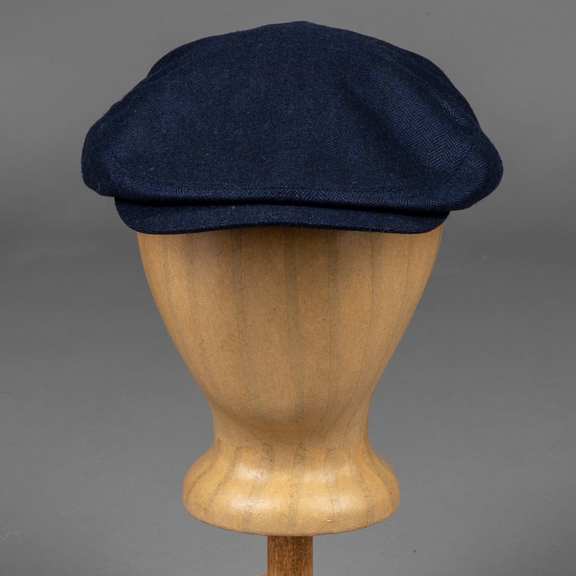 Stetson Driver Cap Virgin Wool, Silk & Cashmere Flat Cap Blue British Parts Lucerne