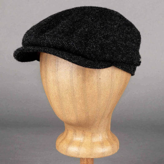 StetsonDriver Herringbone slider cap in virgin wool dark grayCapBritish Parts Lucerne