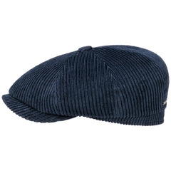 Stetson Hatteras Corduroy Flat Cap in Navy British Parts Luzern