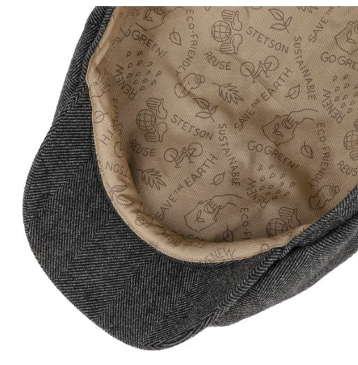 StetsonHatteras slider cap sustainable cashmere herringbone patternCapBritish Parts Lucerne