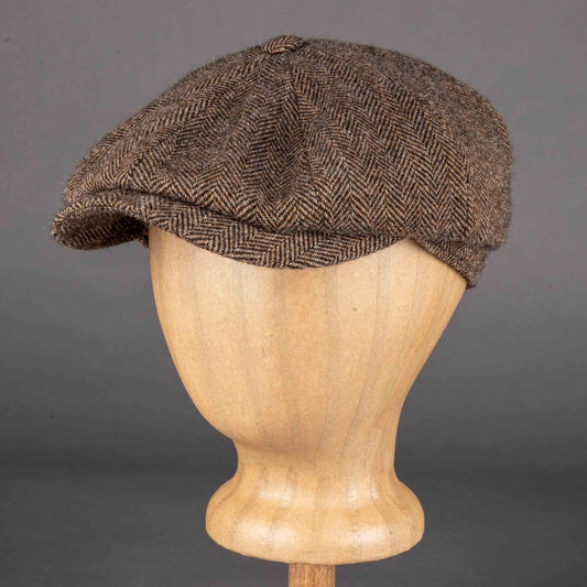 StetsonHatteras wool herringbone pattern brown - melangeCapBritish Parts Lucerne
