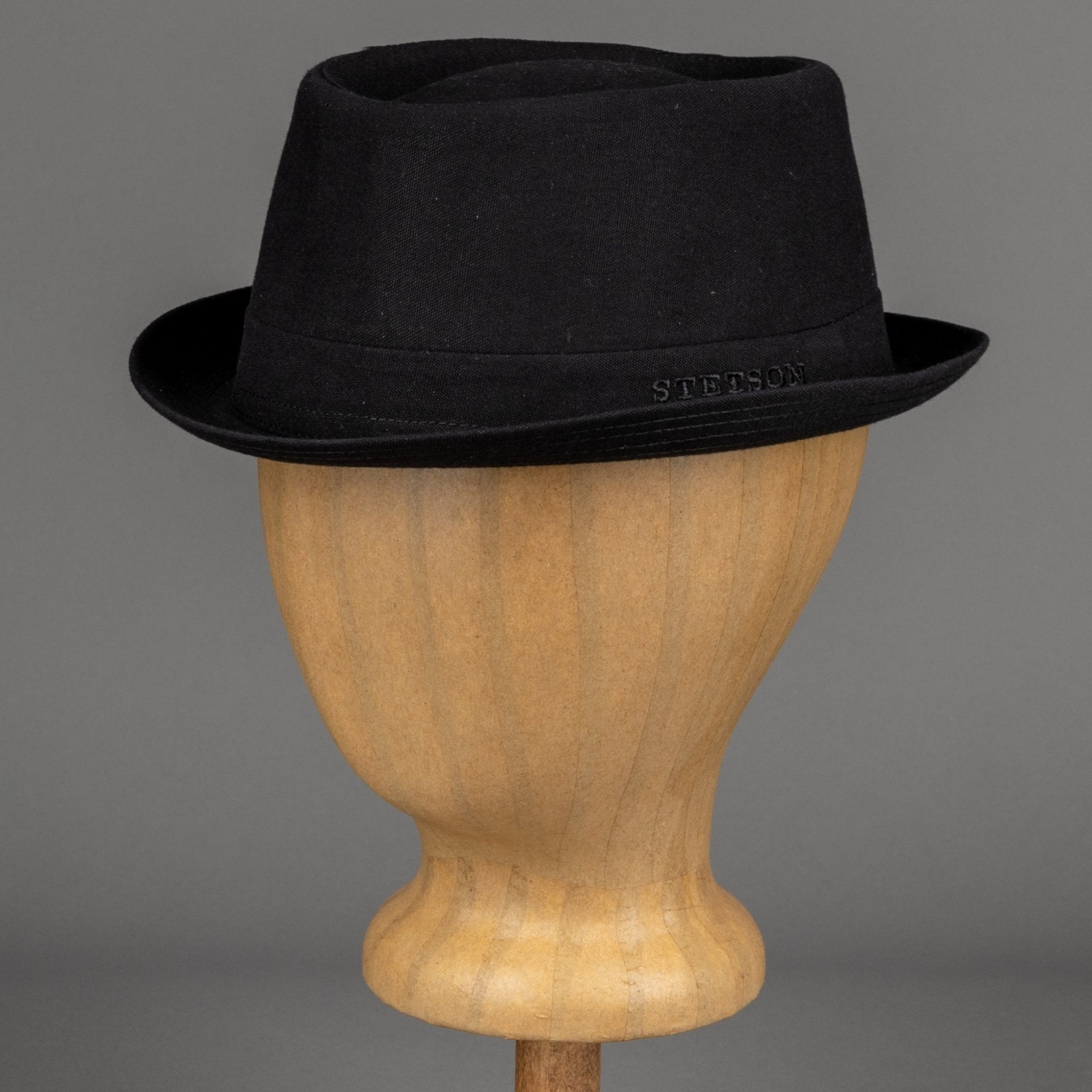 StetsonPork Pie Hat Cotton blackHatBritish Parts Lucerne
