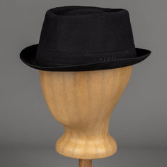 StetsonPork Pie Hat Cotton blackHatBritish Parts Lucerne