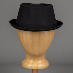 StetsonPork Pie Hat Cotton blackHatBritish Parts Lucerne