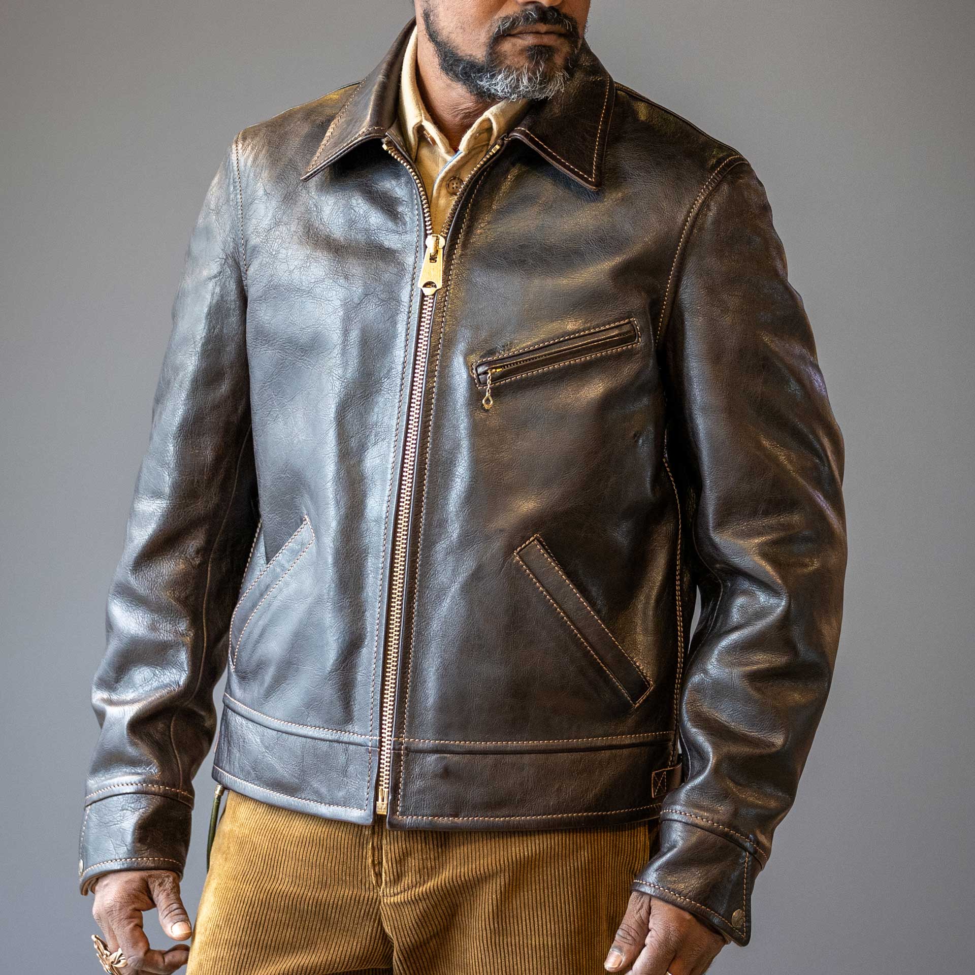 Thedi LeathersMTCN - 127996 Horse leather jacket ChestnutJacketsBritish Parts Lucerne