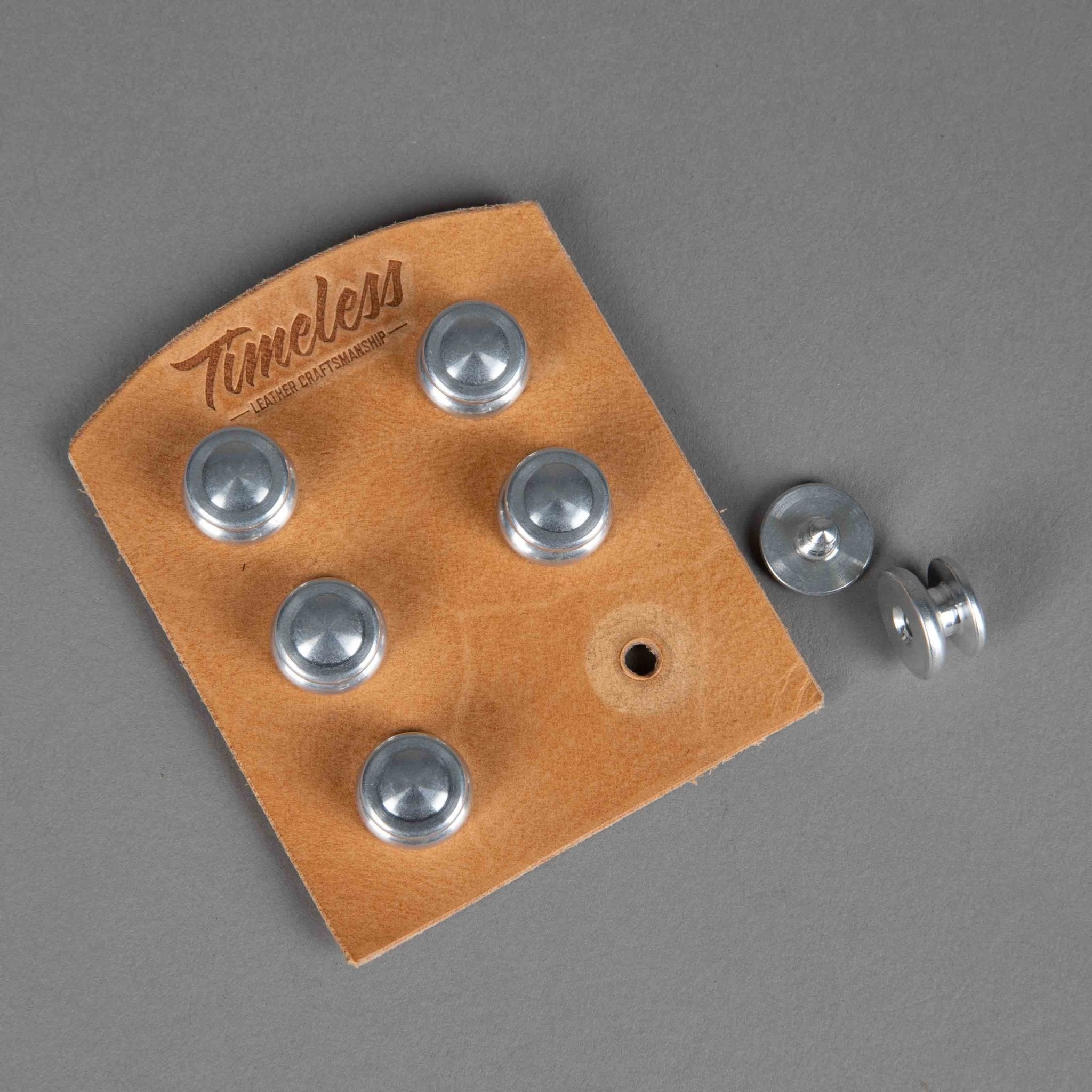 Timeless LeatherButtons for suspenders made of aluminumBritish Parts Lucerne