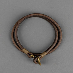 Timeless LeatherWrap bracelet brownBritish Parts Lucerne