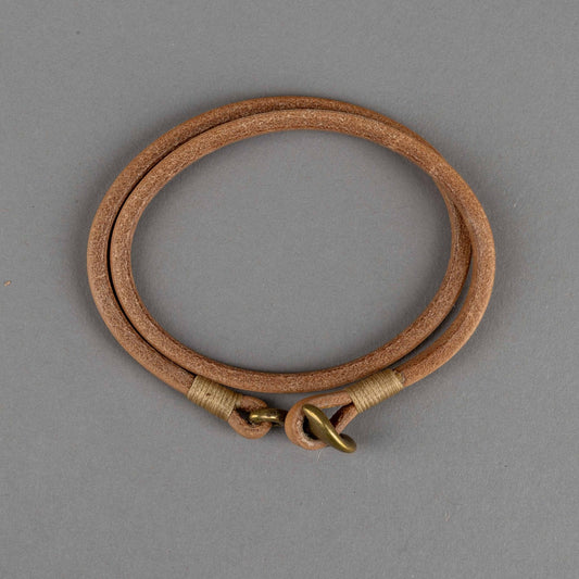 Timeless LeatherWrap bracelet naturalBritish Parts Lucerne