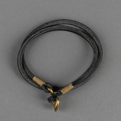 Timeless LeatherWrap bracelet blackBritish Parts Lucerne