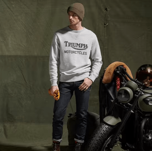 Triumph MotorcyclesRadial sweatshirt in grayLongsleeve shirtBritish Parts Lucerne