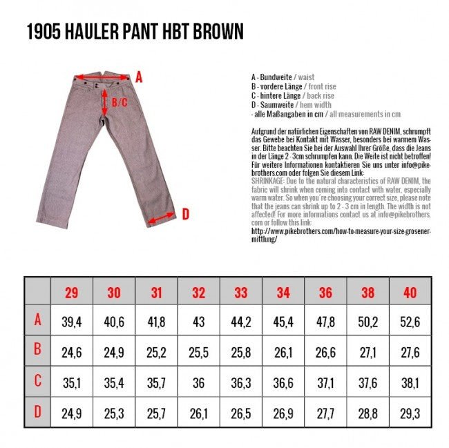 Pike Brothers1905 Hauler Pant HBT BrownPantsBritish Parts Lucerne