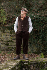 A Piece of ChicArtisan vest corduroy dark brownWaistcoatsBritish Parts Lucerne