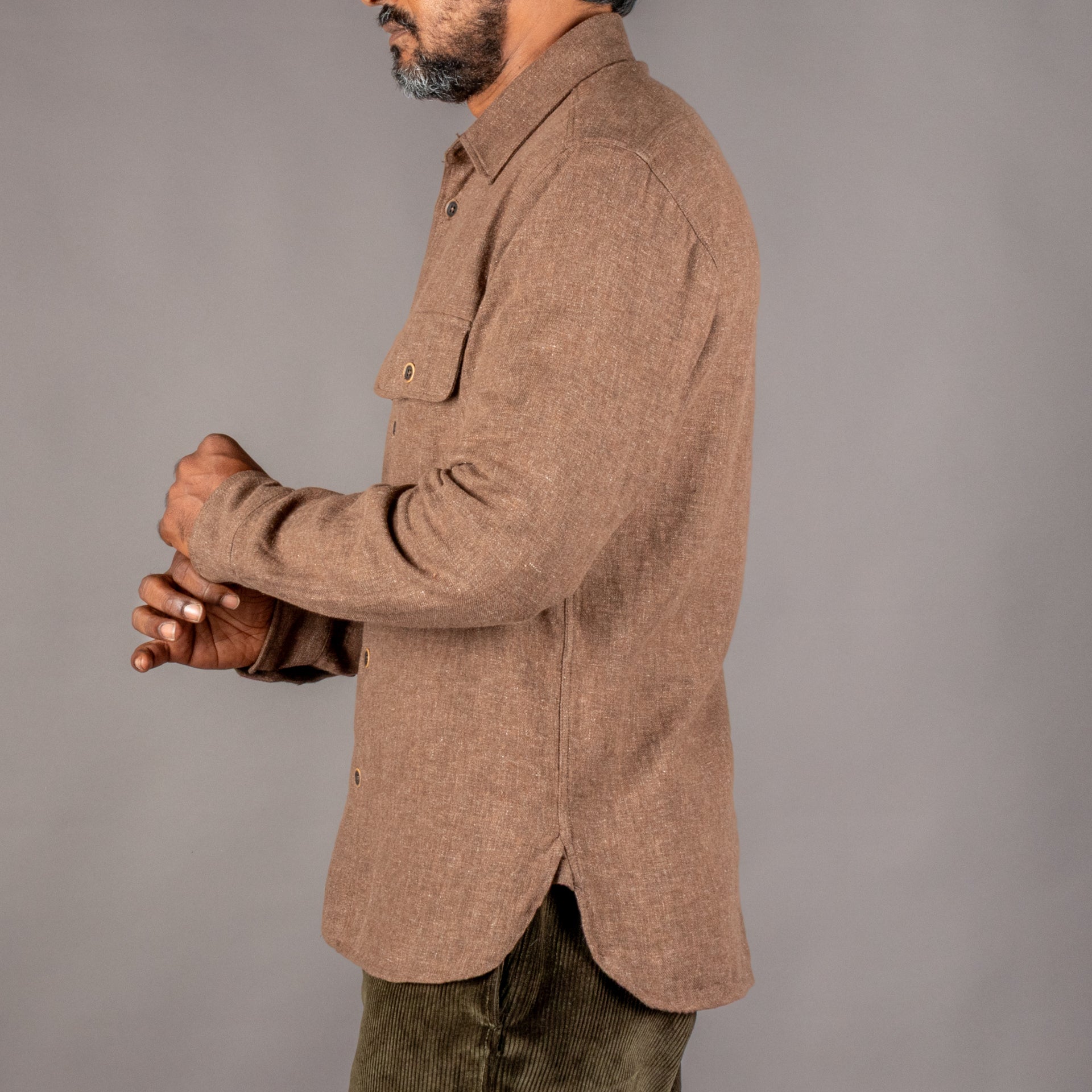 A Piece of Chic "Auvergnate" Shirt BrownShirtBritish Parts Lucerne