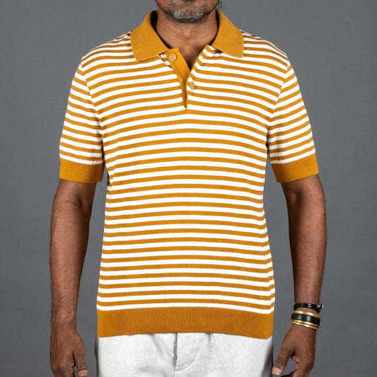 A Piece of Chic "Marius" Polo Shirt occre whitePolo ShirtBritish Parts Lucerne