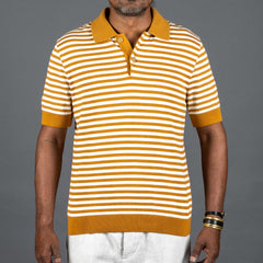 A Piece of Chic "Marius" Polo Shirt occre whitePolo ShirtBritish Parts Lucerne