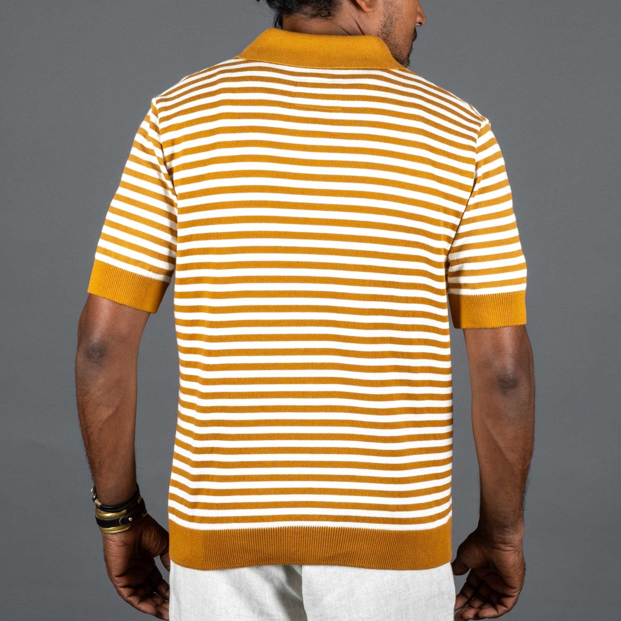 A Piece of Chic "Marius" Polo Shirt occre whitePolo ShirtBritish Parts Lucerne