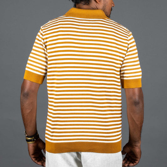 A Piece of Chic "Marius" Polo Shirt occre whitePolo ShirtBritish Parts Lucerne