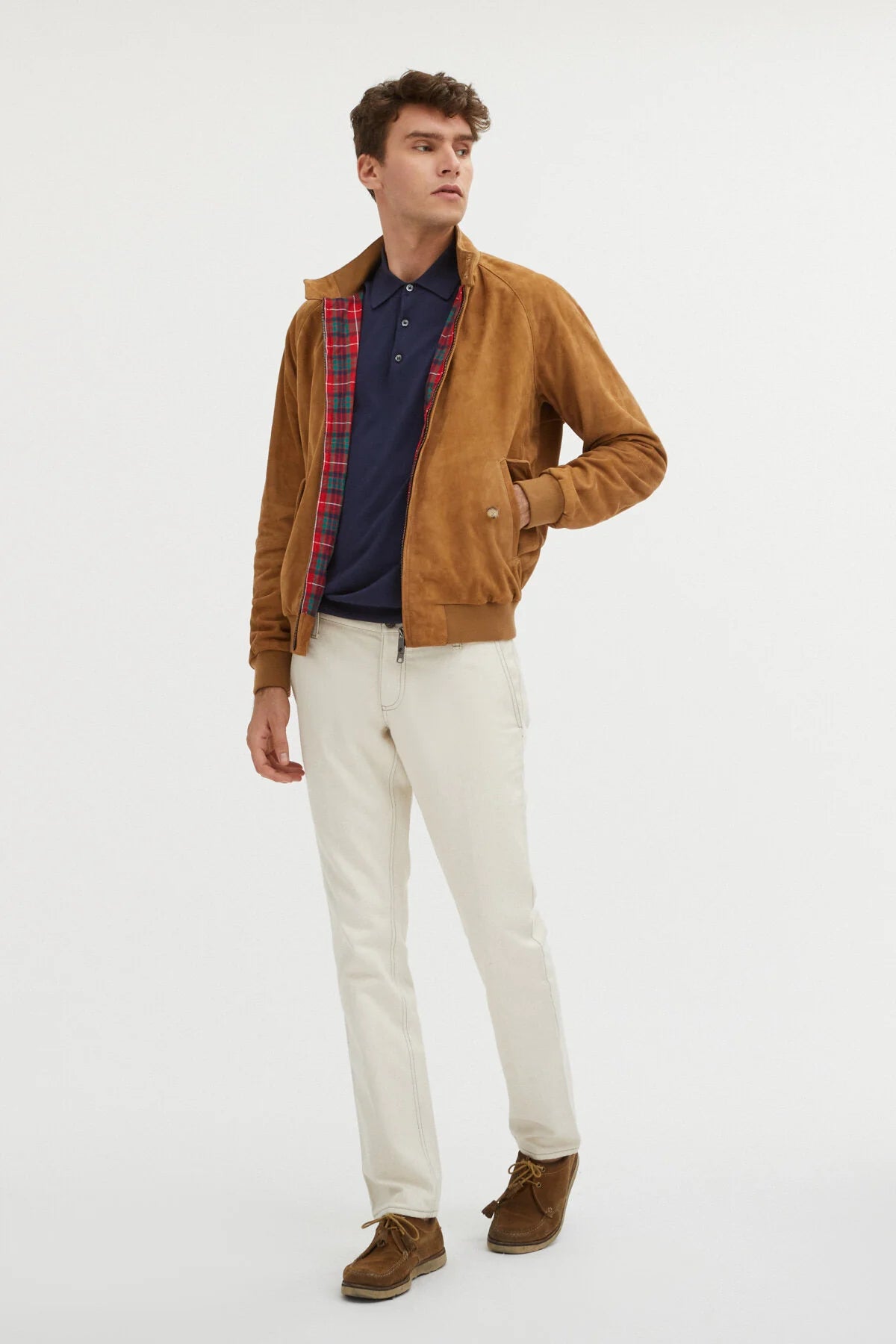 BaracutaG9 Harrington Jacket Suede TobaccoJacketsBritish Parts Lucerne