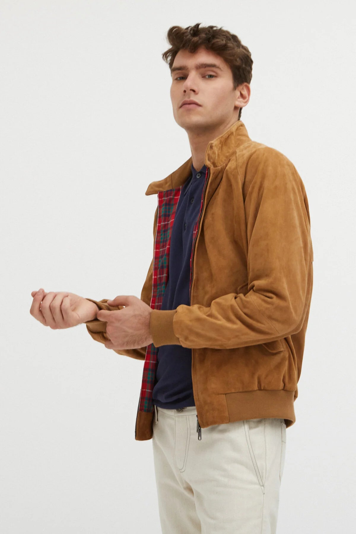 BaracutaG9 Harrington Jacket Suede TobaccoJacketsBritish Parts Lucerne
