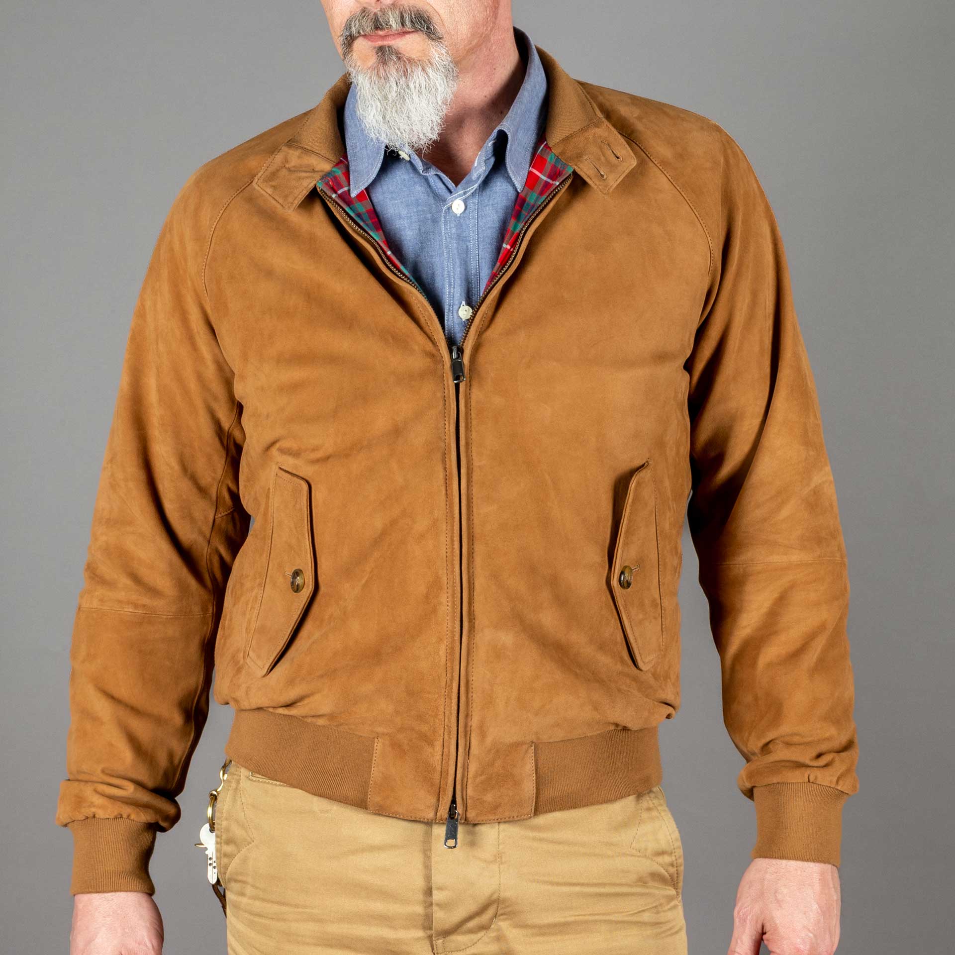 BaracutaG9 Harrington Jacket Suede TobaccoJacketsBritish Parts Lucerne