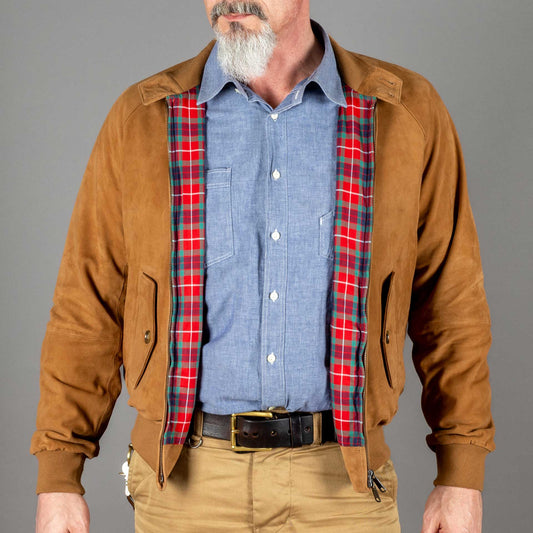 BaracutaG9 Harrington Jacket Suede TobaccoJacketsBritish Parts Lucerne