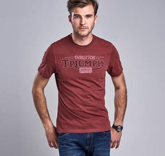 Barbour InternationalTriumph Thruxton Garnet Red T-ShirtT-ShirtBritish Parts Lucerne