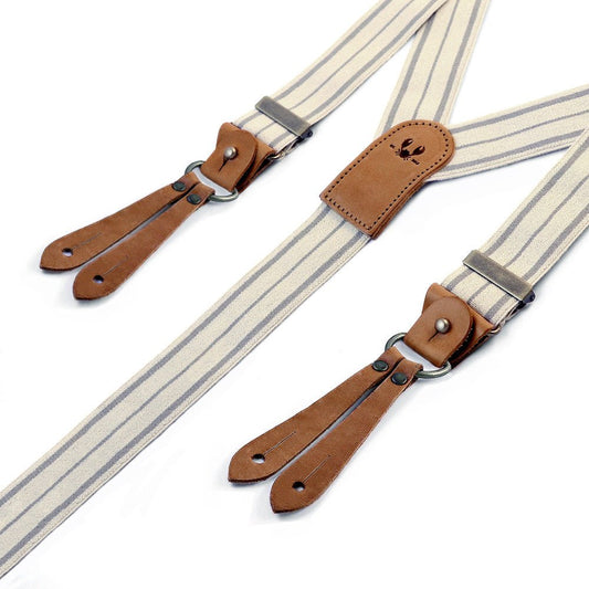 BertellesBertelles suspenders Grey stripe on ecruBracesBritish Parts Lucerne