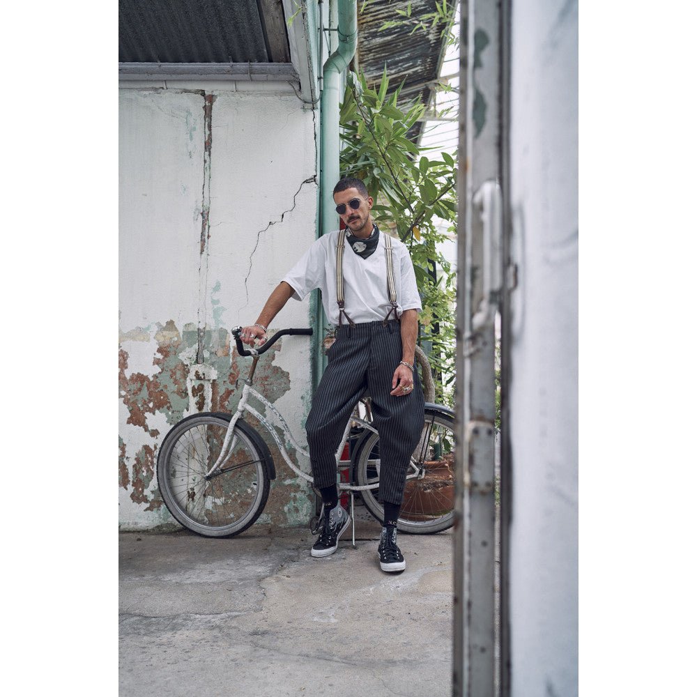 BertellesBertelles suspenders Navy stripe on ecruBracesBritish Parts Lucerne