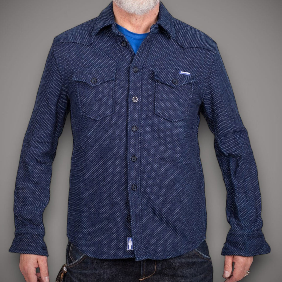 Blaumann JeanspantsOvershirt Sashiko Japanese DotsShirtBritish Parts Lucerne