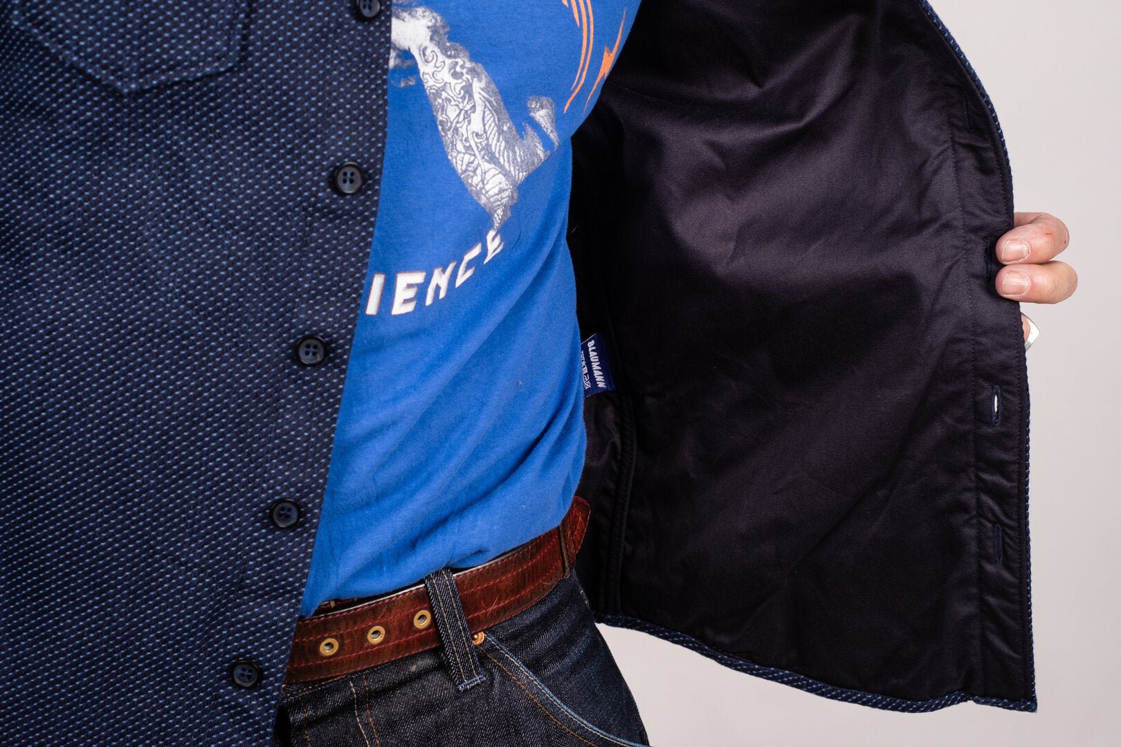 Blaumann JeanspantsOvershirt Sashiko Japanese DotsShirtBritish Parts Lucerne