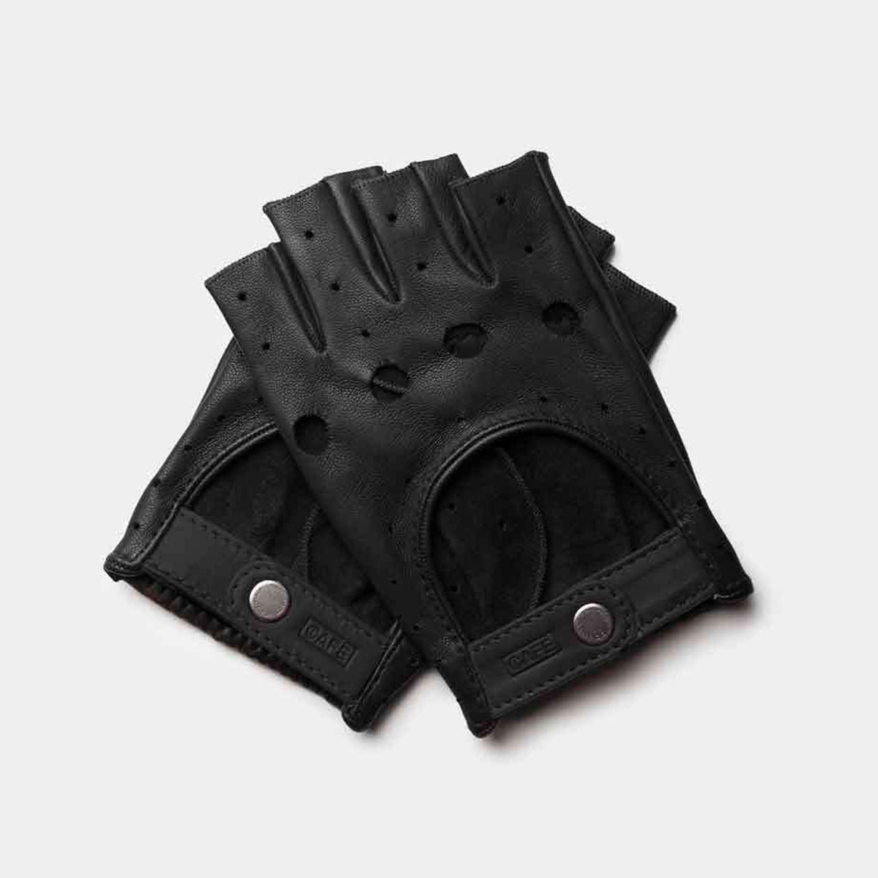 Cafe LeatherTriton car gloves fingerless in blackCar glovesBritish Parts Lucerne