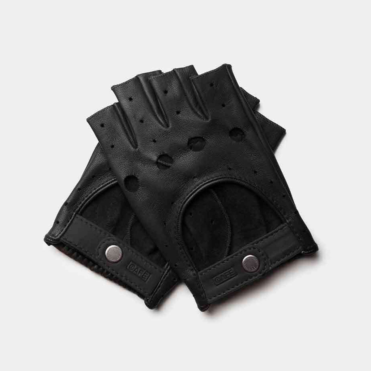 Cafe LeatherTriton car gloves fingerless in blackCar glovesBritish Parts Lucerne