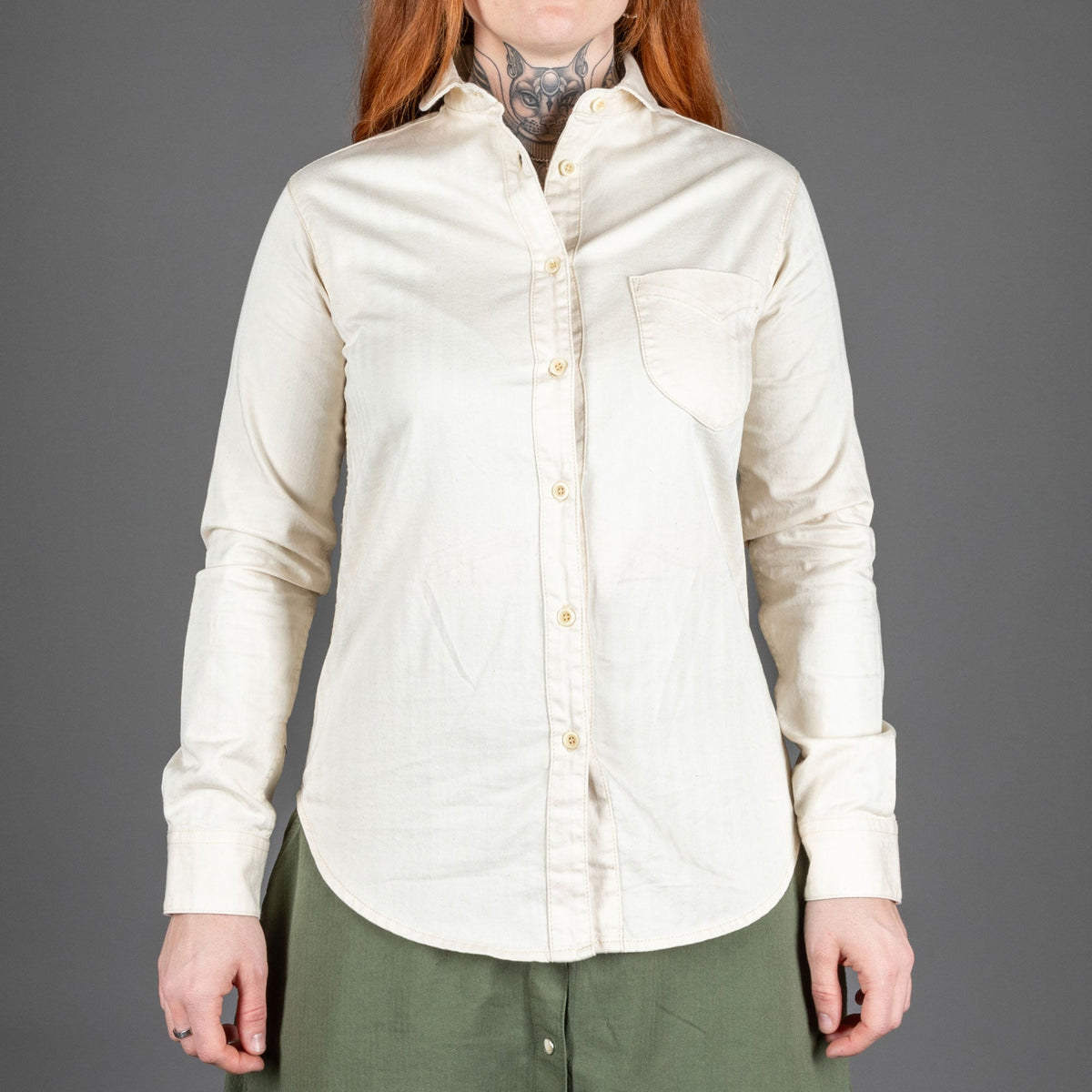 Captain Santors Women's Blouse 8802 CG413 White Cotton Blouse British Parts Luzern