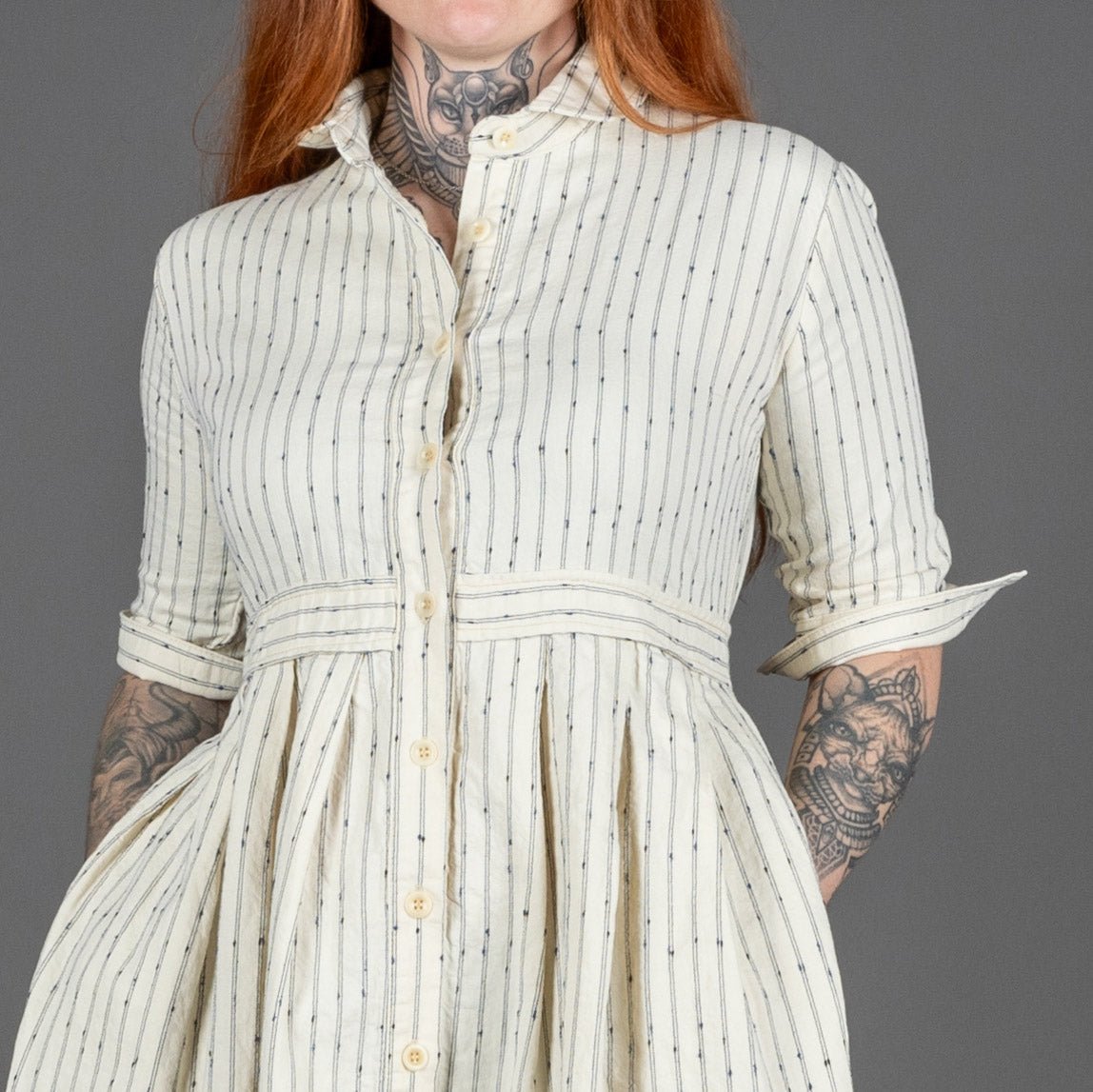 Captain SantorsDress 1106 CLK 07 White StripesDressBritish Parts Lucerne