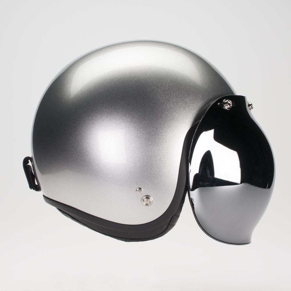 Davida Bubble visor universal with snap fasteners Chrome Helmet accessories British Parts Luzern