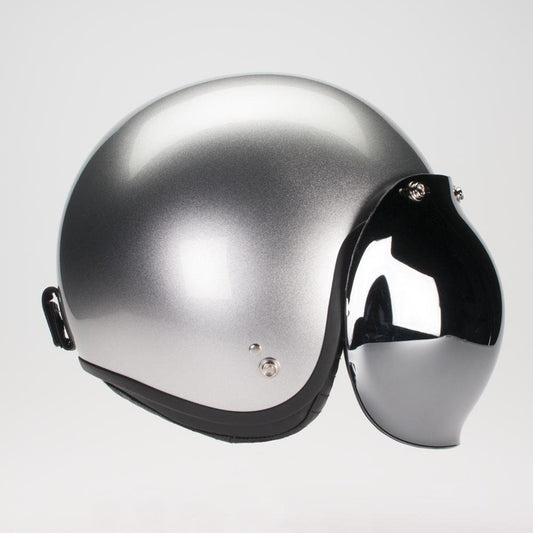 Davida Bubble visor universal with snap fasteners Chrome Helmet accessories British Parts Luzern