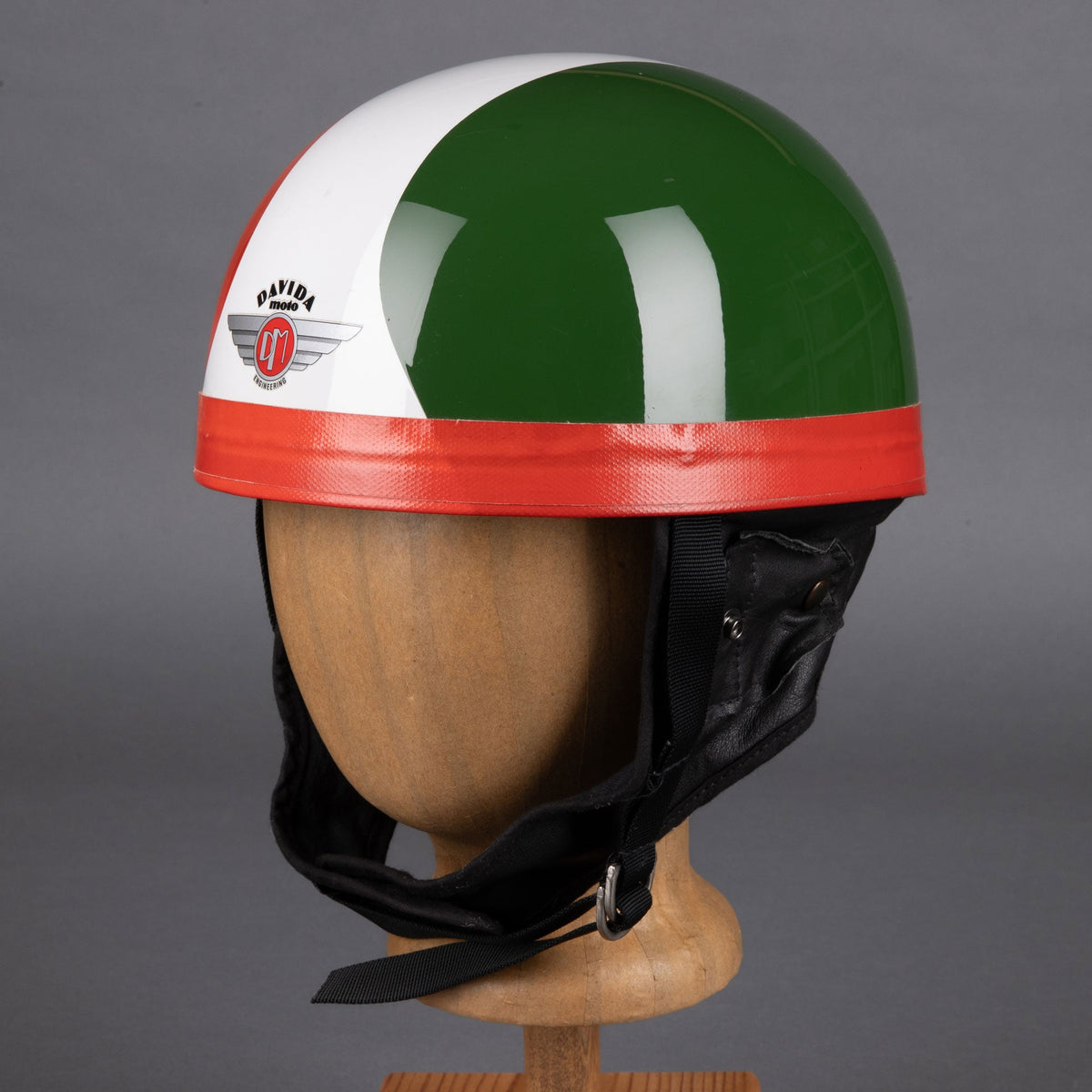 DavidaClassic Helmet Black Red White GreenHelmetBritish Parts Lucerne
