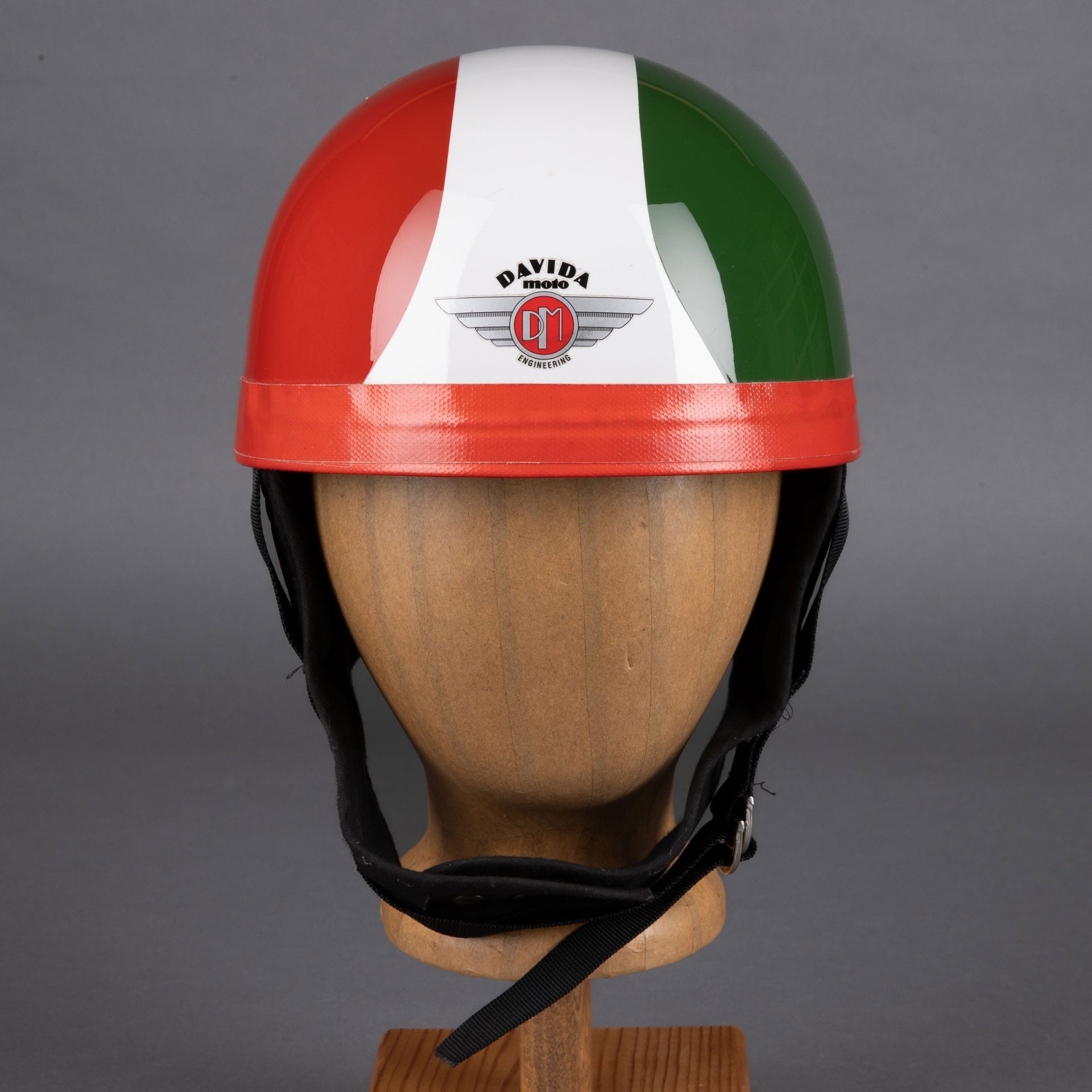 DavidaClassic Helmet Black Red White GreenHelmetBritish Parts Lucerne
