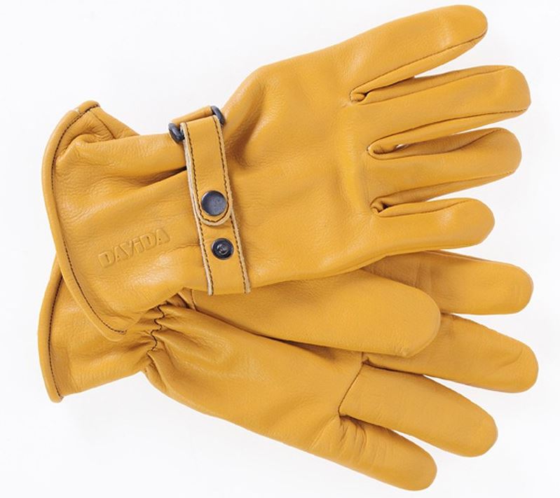 DavidaShorty leather gloves in yellowGlovesBritish Parts Lucerne