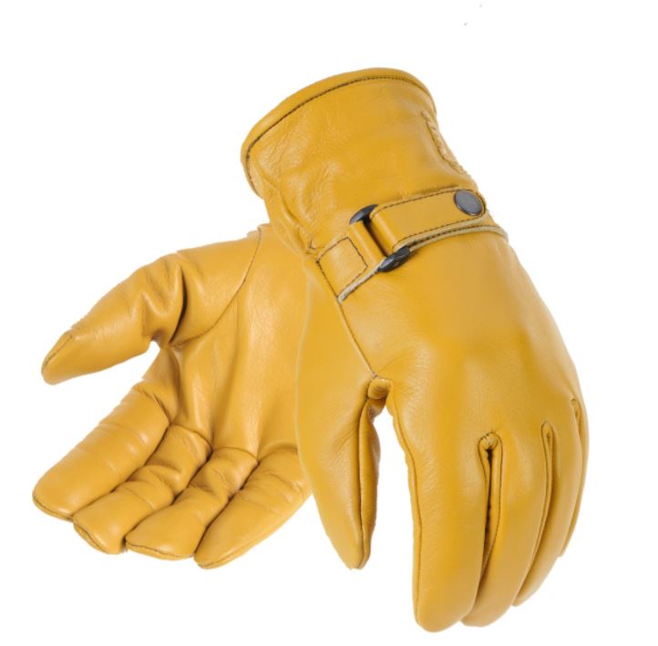 DavidaShorty leather gloves in yellowGlovesBritish Parts Lucerne